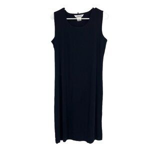 Exclusively Misook Women L Shift Dress Minimalist Slinky Knit Stretch Sleeveless
